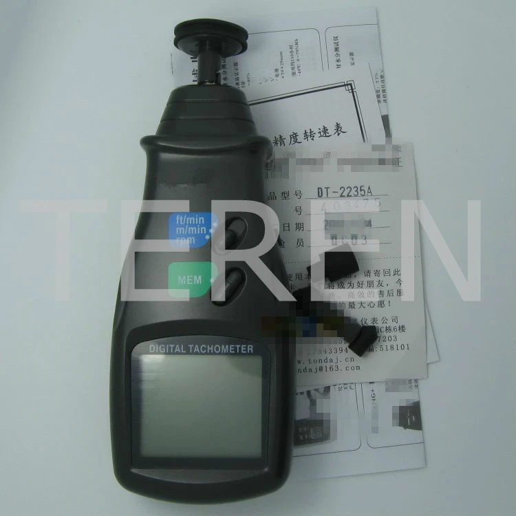 DT-2235A 5 цифр 18 мм ЖК-дисплей контакт тахометр Метр революция tachoscope | Инструменты