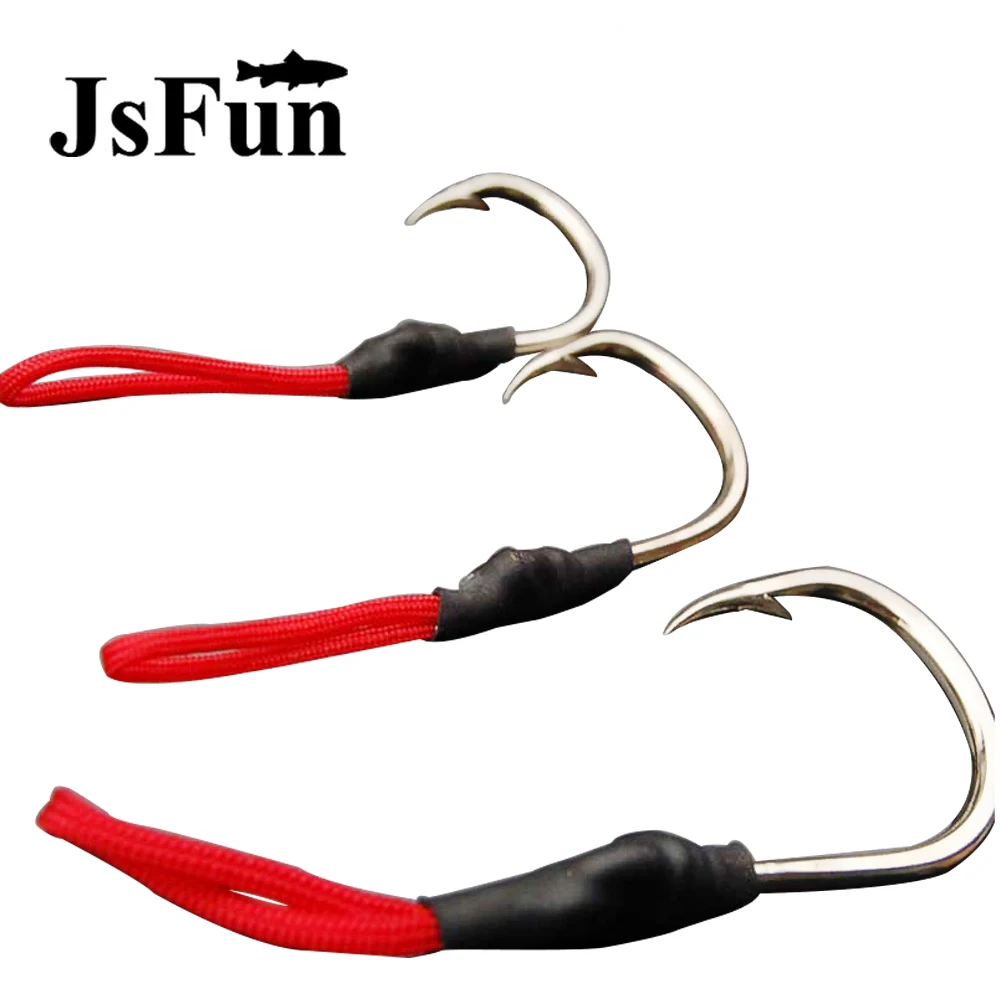Рыболовный крючок JSFUN с ложкой из нержавеющей стали 4 шт. морская леска