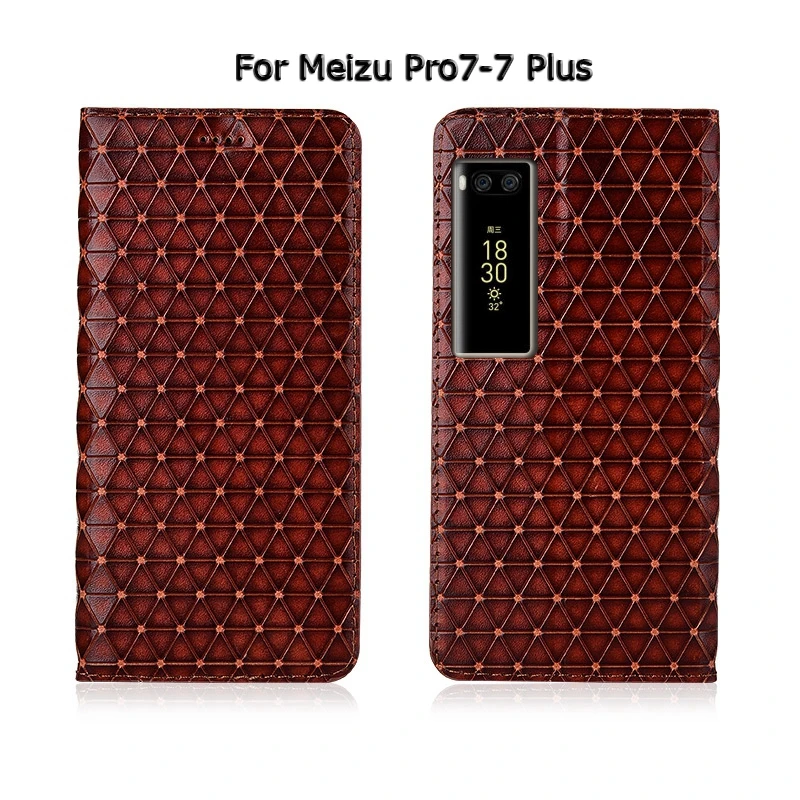 Чехол для телефона из натуральной кожи для Meizu Pro 5, 6, 6 S, 7 Pro5, Pro6, Pro7 Plus, откидной Магнитный кронштейн, сумка для карт, чехол для телефона