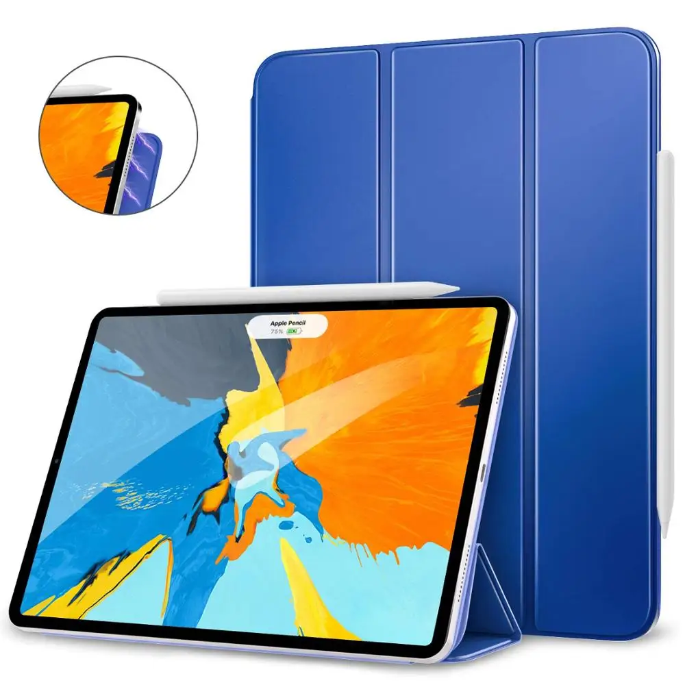 12.9 Inch Магнитный умный чехол для iPad Pro, 11 дюймов, чехол с тройной подставкой, Магнитный чехол, магнитное крепление, прорезиненное покрытие для iPad Pro 12,9 - Цвет: 12.9 Inch