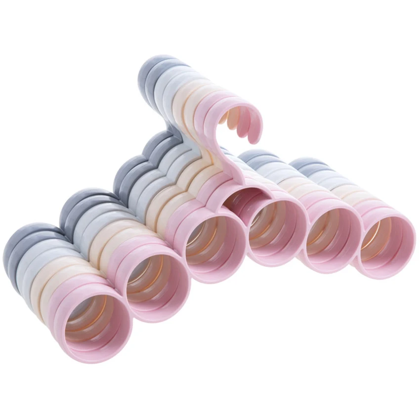 

6-ring Storage Hanger Scarf Tie Holder Rack Belt Hanging Multi-functional Scarves Circle Hanger Household Accessories