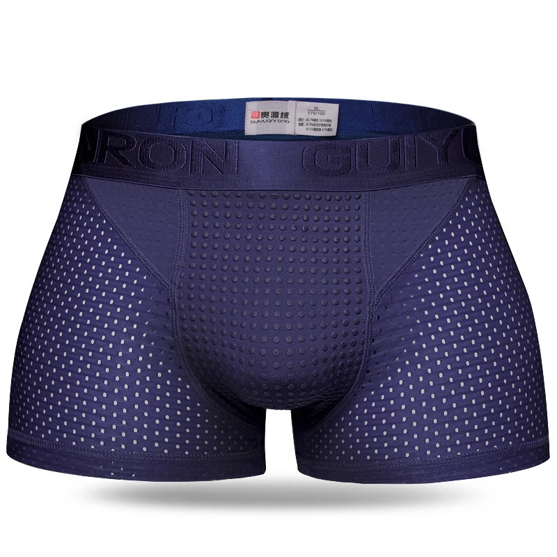 3 шт./упак. Мужское нижнее белье Турмалин ледяная сетка глаза мужские трусы