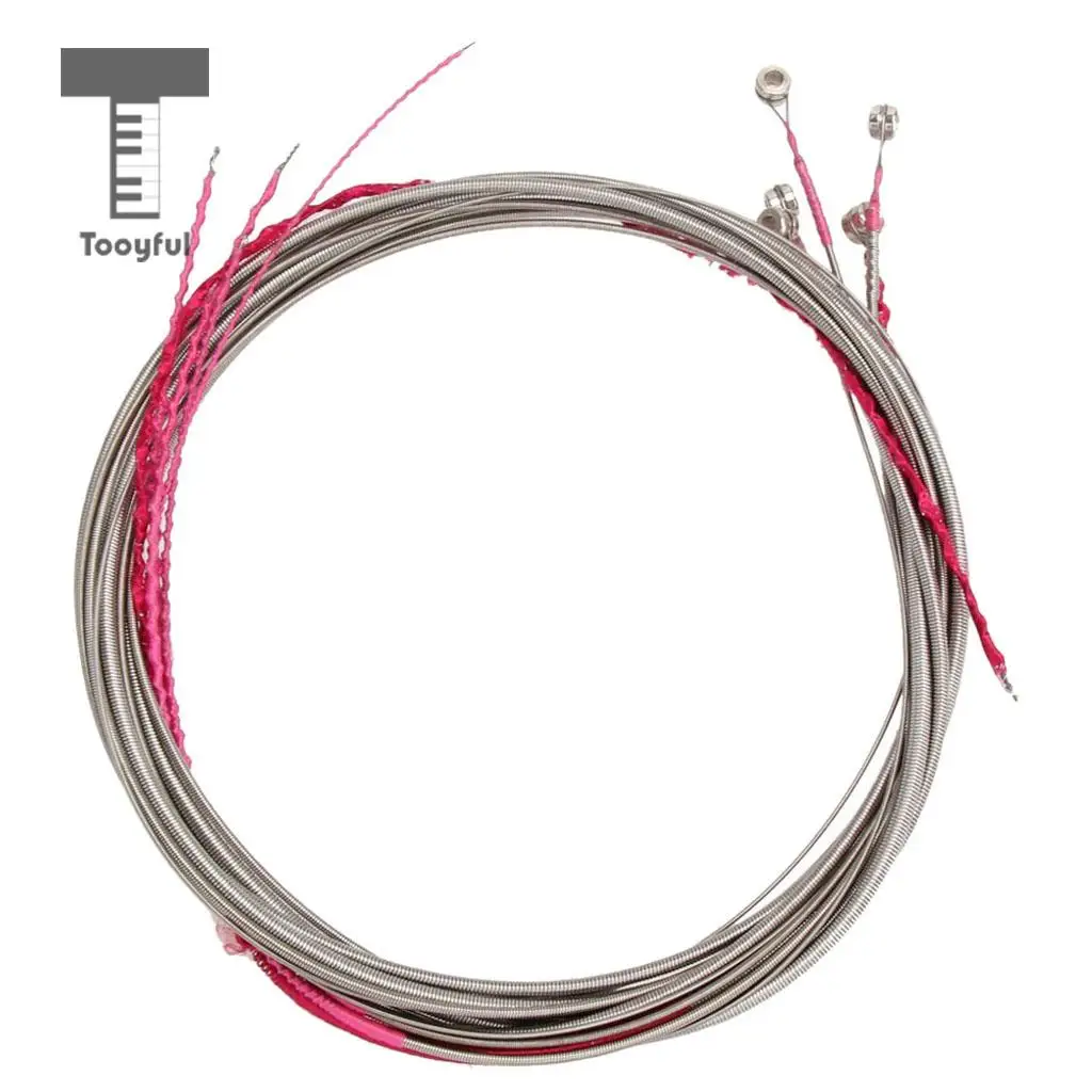 Set of 5 Steel Strings for String Bass Guitar Great Replacement Durable | Спорт и развлечения