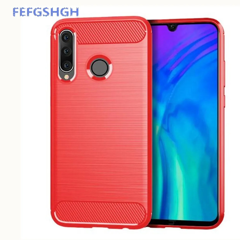 Чехол для Huawei Honor 20 Pro мягкий силиконовый матовый чехол из углеродного волокна Lite