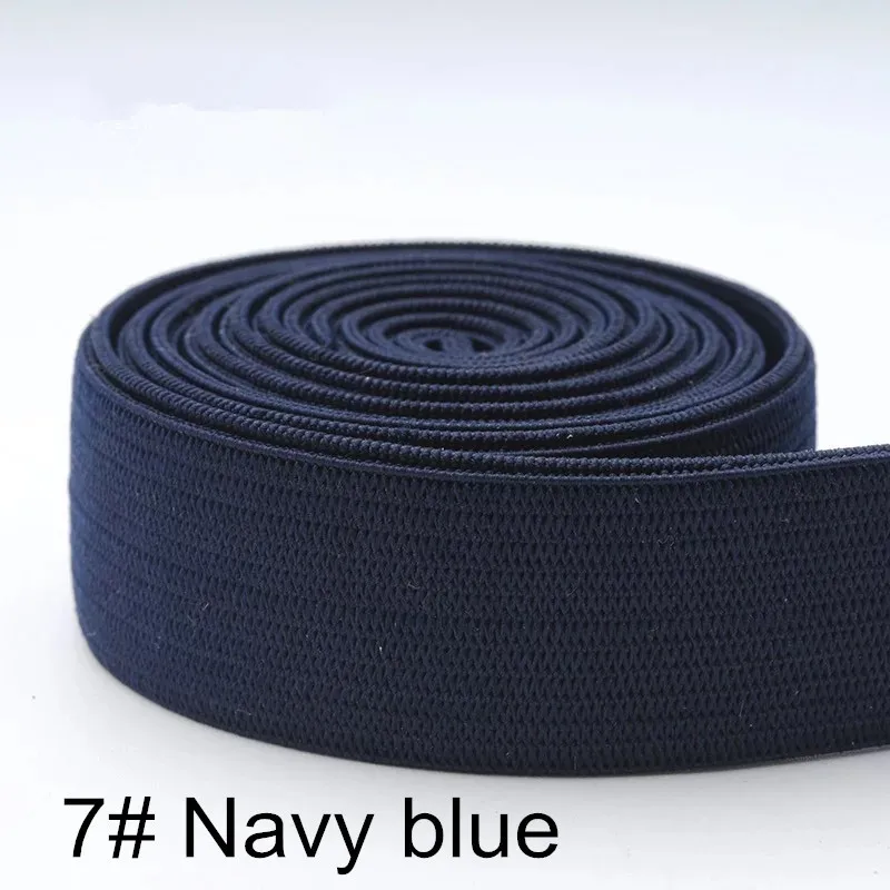 C7 Navy blue 1 метр цветные резинки 20 мм плоская прошивка резинка для нижнего белья трусы Бюстгальтер резиновая одежда декоративный мягкий пояс - Цвет: C7 Navy blue