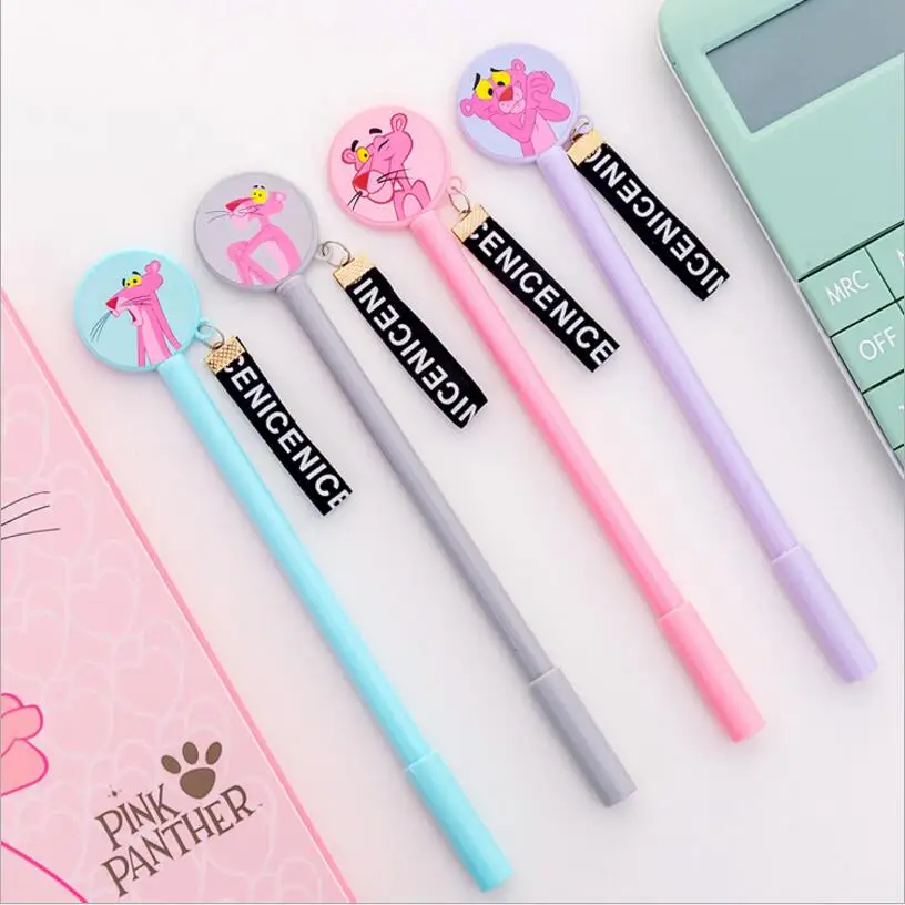 36 шт./компл. Новинка круглая Розовая пантера лента гелевая ручка роллербол