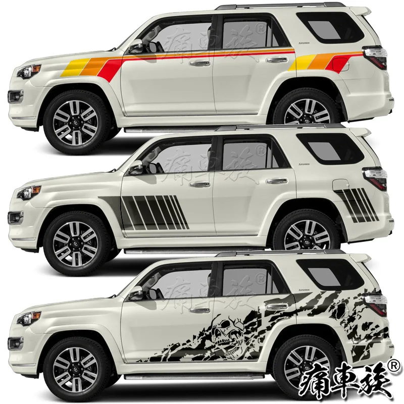 Для Toyota 4runner автомобильные наклейки вытягивающийся цветок цвет-наклейка для боди-арта украшения модифицированные наклейки для автомобилей