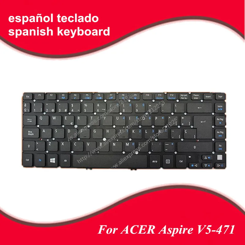 Sp teclado испанский клавиатура для acer aspire v5 471 471g 471p 471pg без рамки черный|keyboard for