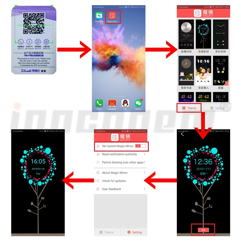 Чехол для Samsung Galaxy A7 2018 роскошное умное зеркало с откидной крышкой кожаный чехол