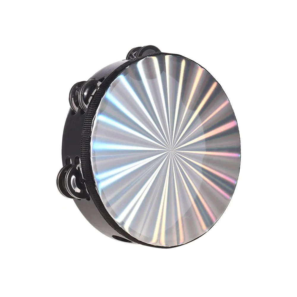 8 дюймов деревянный лучистый Тамбурин ручной барабан с двойным рядом Jingles