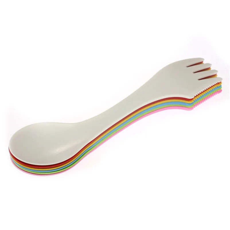 6 шт. Ложка Вилка Нож Кемпинг Туризм Пикник Посуда Spork комбо Путешествия Гаджет Столовые приборы Dec02