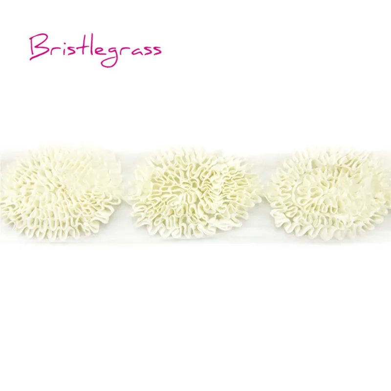 BRISTLEGRASS 1 ярд 4,3" 11 см шифон цветы тюль сетка кружевной отделкой Детская повязка Люкс Свадебное платье Костюм DIY Швейные ремесла
