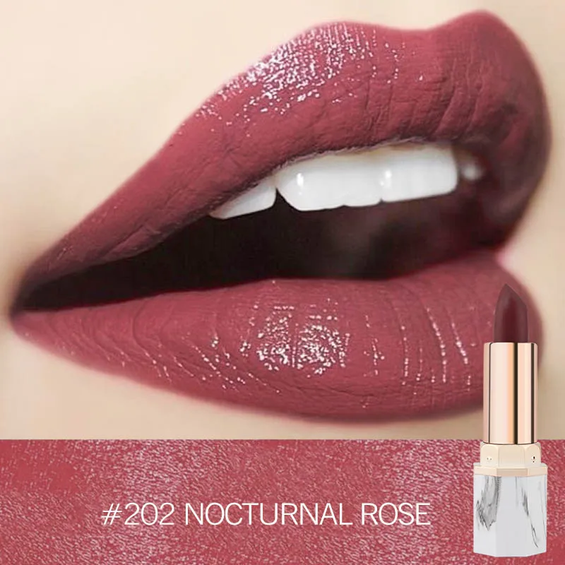 202 KIMUSE 3 Colors Waterproof Lipstick Long Lasting Liquid Matte Lipstick Kit Cosmetics Women Fashion Lip Maquillage Makeup Gift - Color: 202
