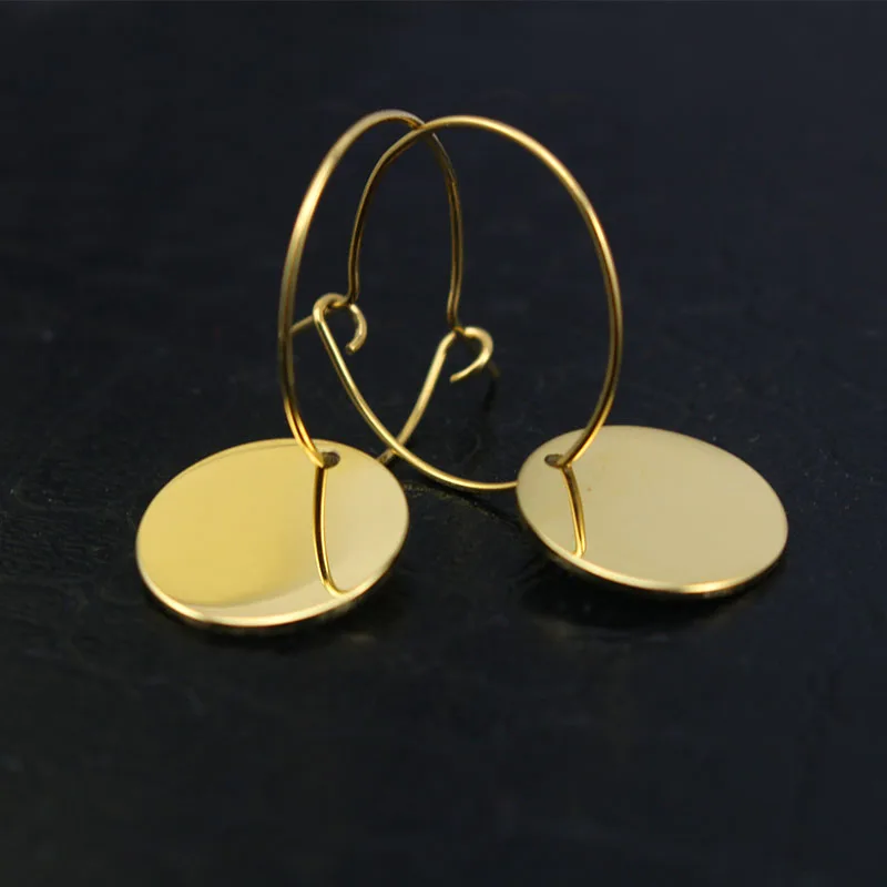 COUYA 2017 1 пара женской обуви из нержавеющей стали серьги Классический Простой