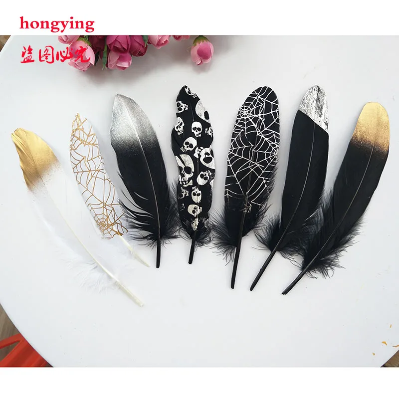10 шт многоцветные в наборе, гусиные перья, домашняя Decoration15-20cm знаменитостей 6-8 дюймов, аксессуары, перья для свадебного украшения