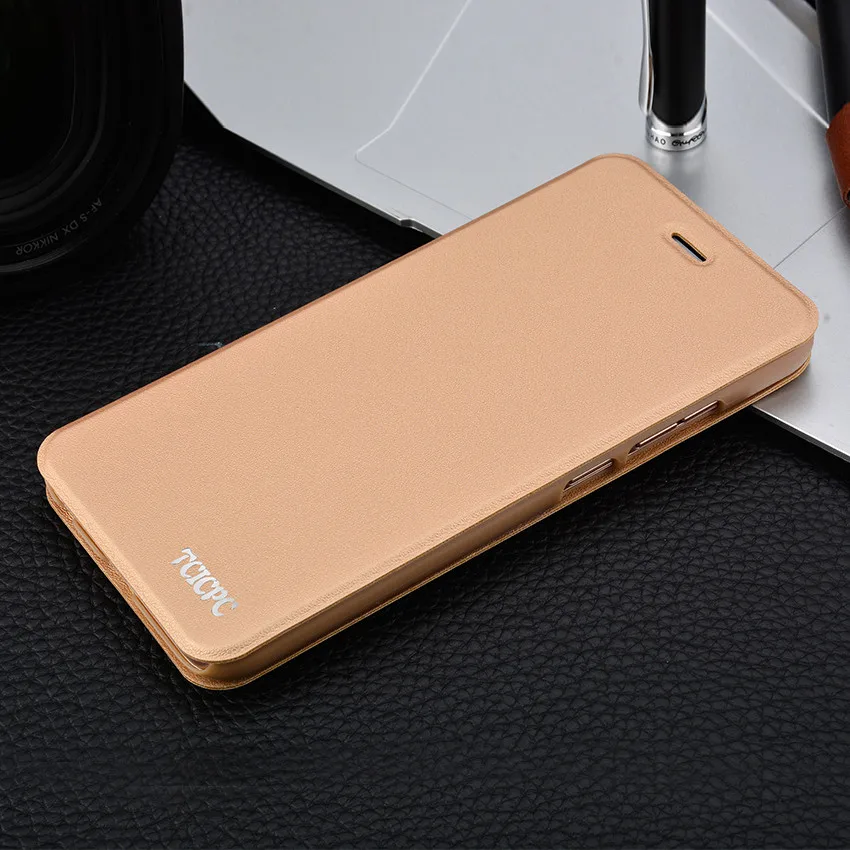 TCICPC чехол для телефона s для Xiaomi mi A1 5X Чехол Флип Роскошный Utral тонкий из искусственной кожи+ Жесткая задняя крышка из ПК для Xiaomi mi A1 mi A1 Coque - Цвет: Gold
