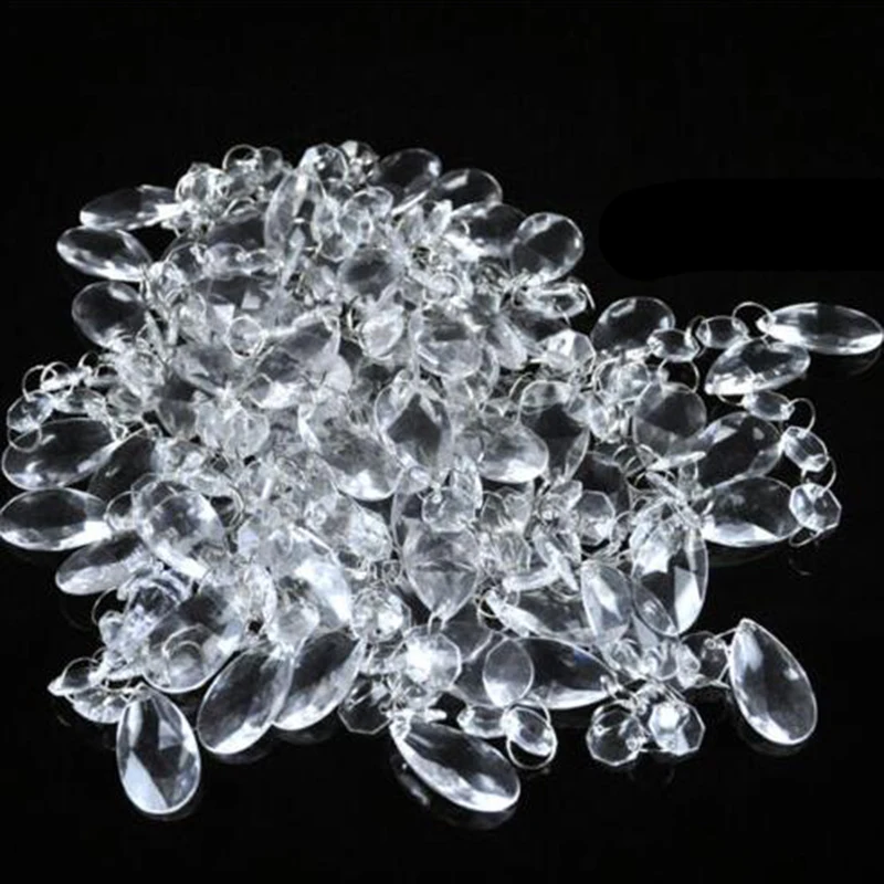 Четыре 10 шт. акриловые прозрачные хрустальные бусины подвески гирлянды для