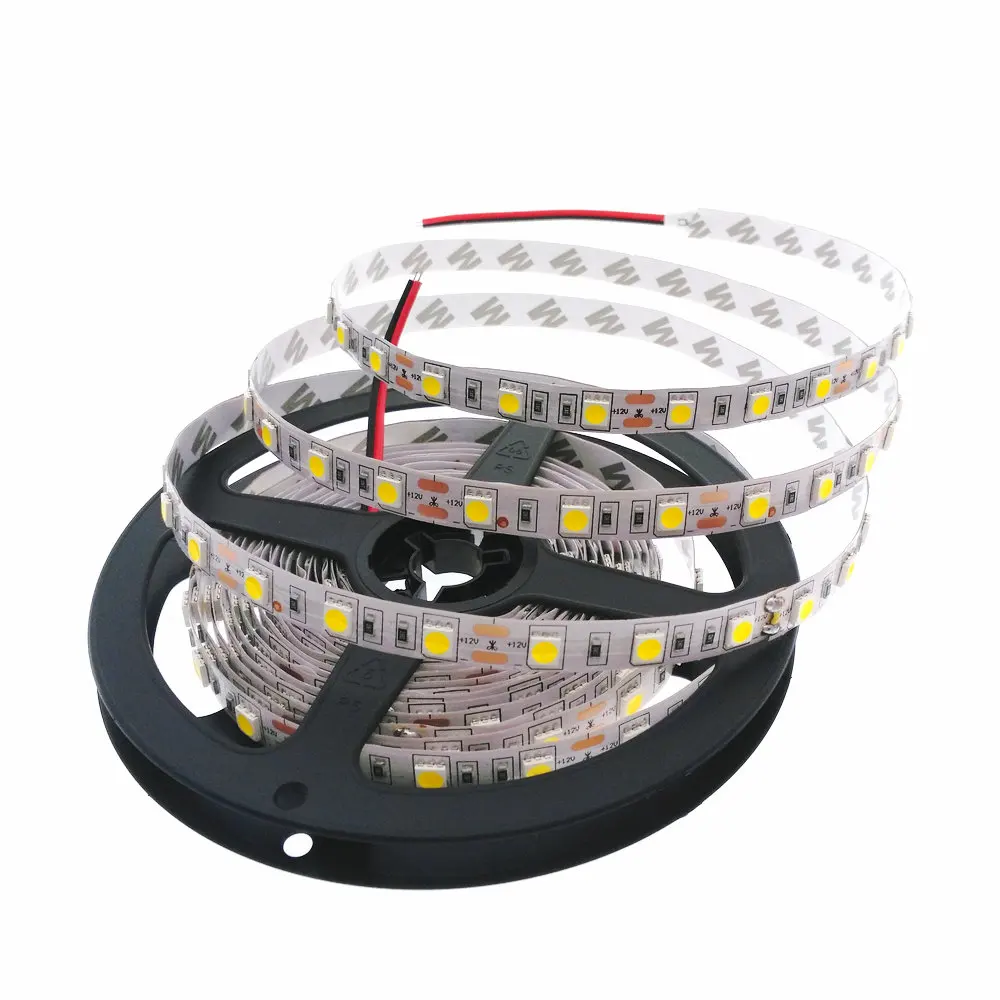 Светодиодная лента 5050 DC 12V Гибкая лампа 60 LED/m 5 м/лот RGB/белый/теплый