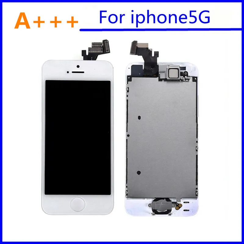 AAA для Iphone 5G lcd в сборе с сенсорным экраном комплекте домашней кнопкой и