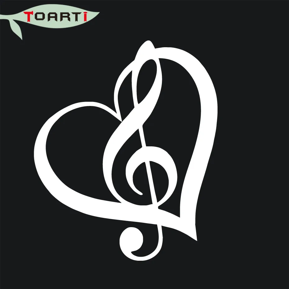 Переводная наклейка с сердечком и тройным клифом на окно автомобиля для стенок