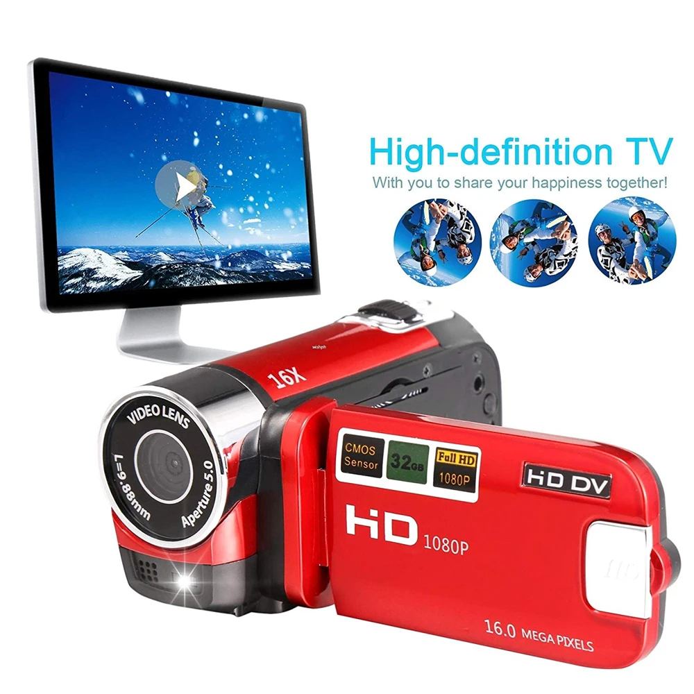 Wholesale 16MP 2.7 inch TFT LCD HD 1080P 16X Digital Zoom Camcorder Video DV Camera AU.23 | Электроника