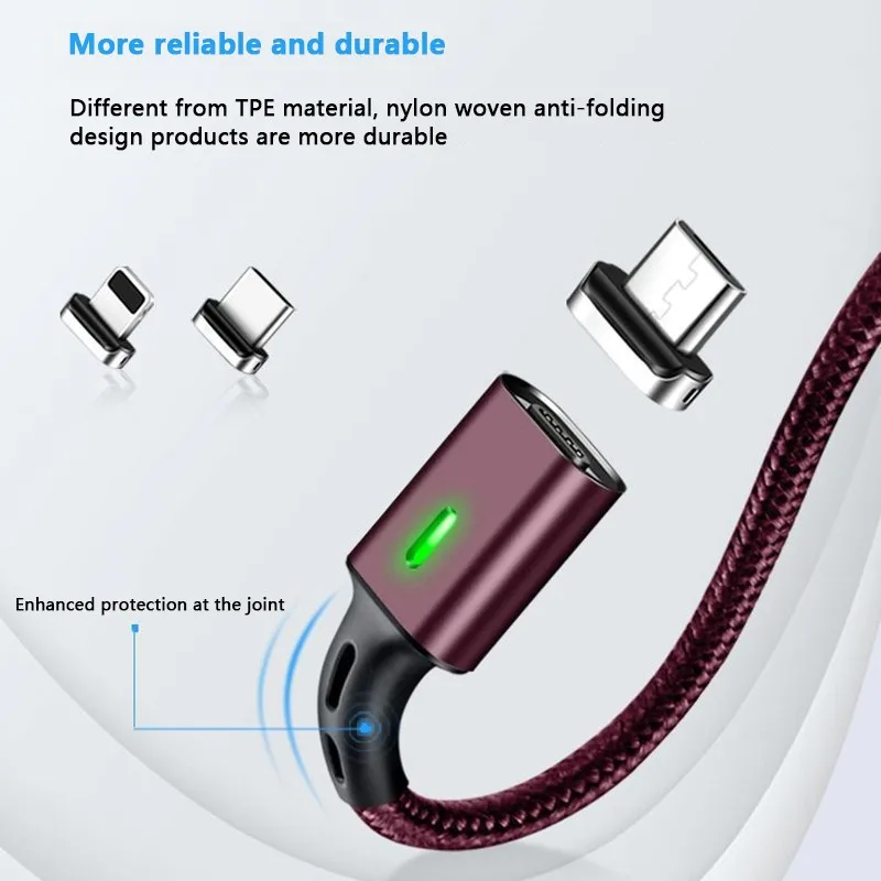 1 м 3 А USB Магнитный зарядный кабель для iPhone usb type c Micro USB 3 в 1 Магнитный зарядный кабель для iPhone X XR 8 7 6