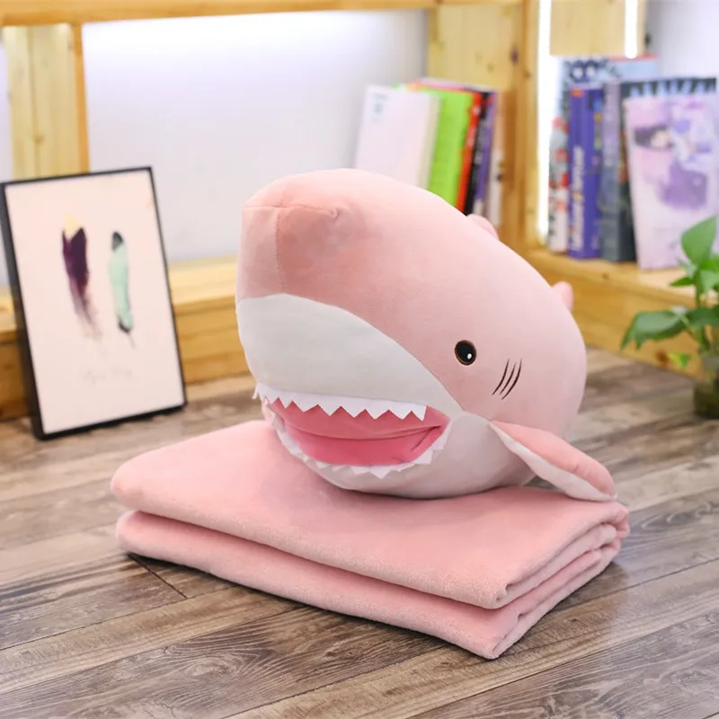 1 шт. мягкий Kawaii крокодил, Акула с одеялами плюшевые игрушки, забавные плюшевая зверушка кукла для детей диван Милая Подушка