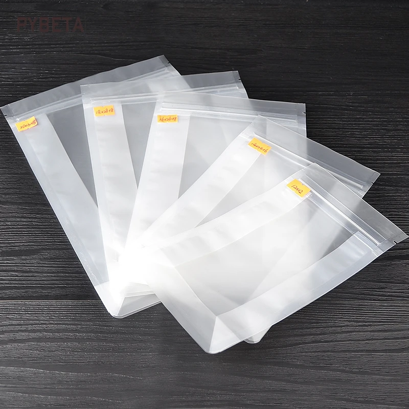 50 шт./партия-Доступно в 6 размерах Ziplock стоьте вверх ясно глянцевая Пластик чехол матовый складной бумажный кулек крупы муки Еда упаковка
