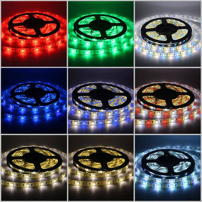 

5m 5050 SMD RGB CCT LED Strip Lights Waterproof 60Leds/m Flexible Light DC 12V Warm White 2.4G Wireless Synchronously Control