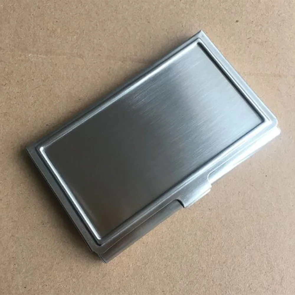 10 шт. пустой DIY из нержавеющей стали металлический бизнес имя Кредитная ID карта карманный футляр держатель