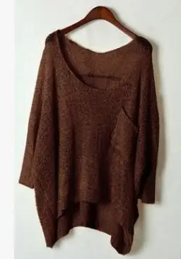 

Casual Pocket Long Sleeve Jumper Knitted Sweater Women Loose Turtleneck 2018 Women Sueter Mujer Deep V Neck Pullovers Ladies Top