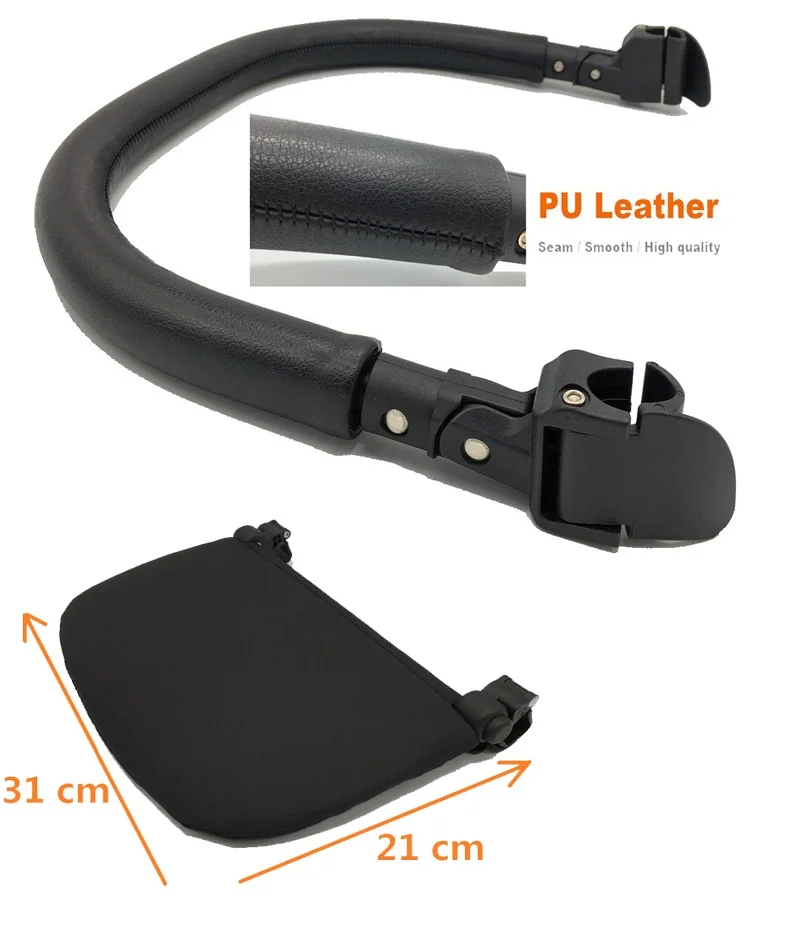 Footboard armrest 3 шт./компл. аксессуары для детских колясок подлокотник для детских колясок babyzen Йо-йо продлить подножка и Искусственная кожа бампер и ручка коляски Игрушка для Yoya - Цвет: Footboard armrest