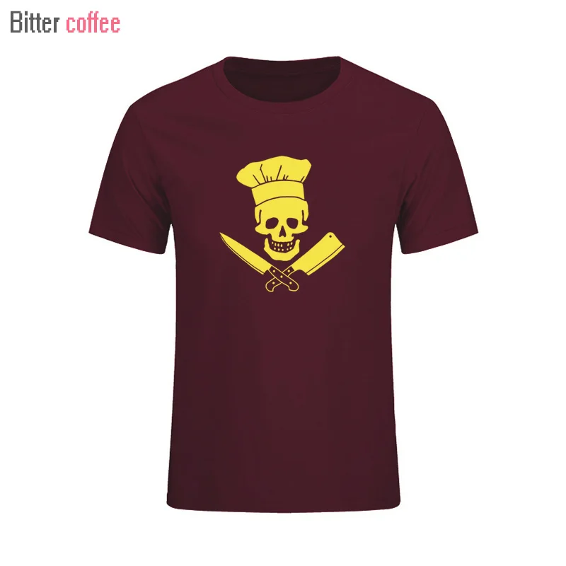 Летний Лидер продаж шеф повара череп Гриль Мастер короткий рукав Футболка диета