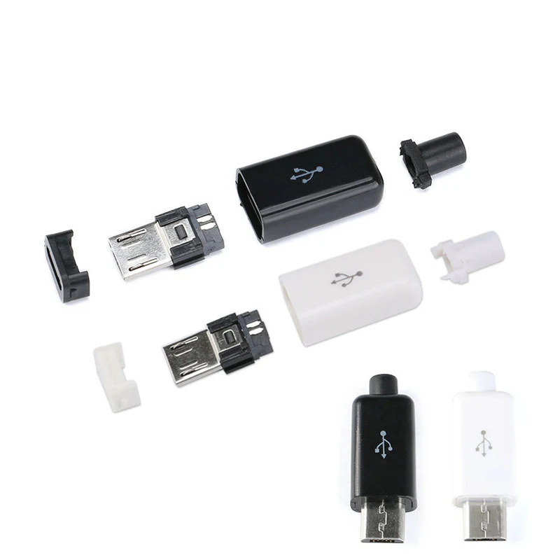 10 шт./лот Micro USB Штекерный Разъем Черный/Белый Сварочные данные OTG линейный
