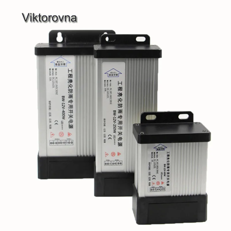 

Led Driver Transformer Power Supply Adapter AC 220v to DC 12V 5a 10a 25a Rainproof outdoor for 5050 3528 5630 smd led strip