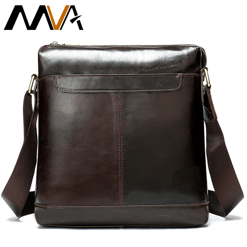 MVA сумка-мессенджер мужская из натуральной кожи повседневные мужские сумки через