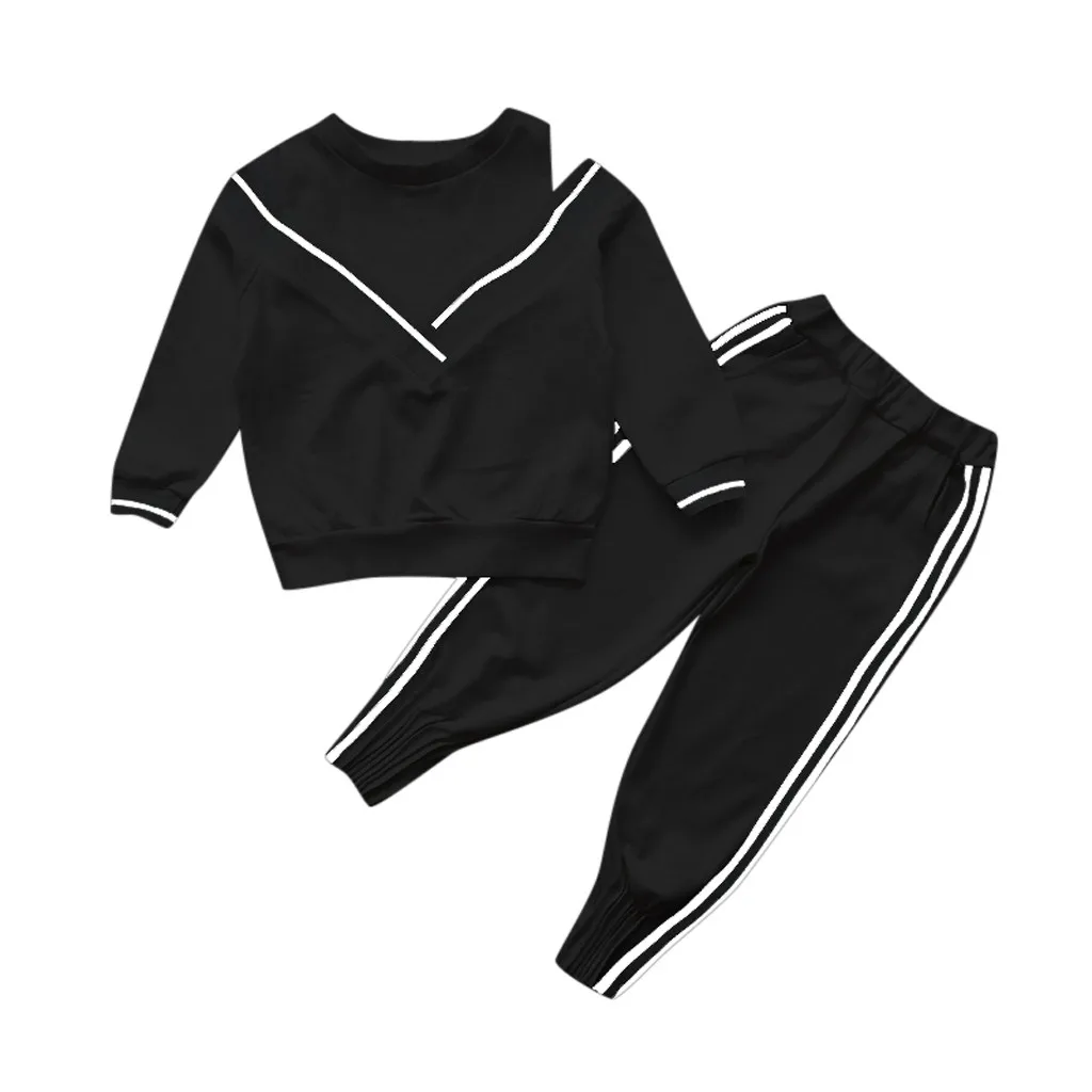2019 комплект одежды для девочек с длинным рукавом детские спортивный костюм