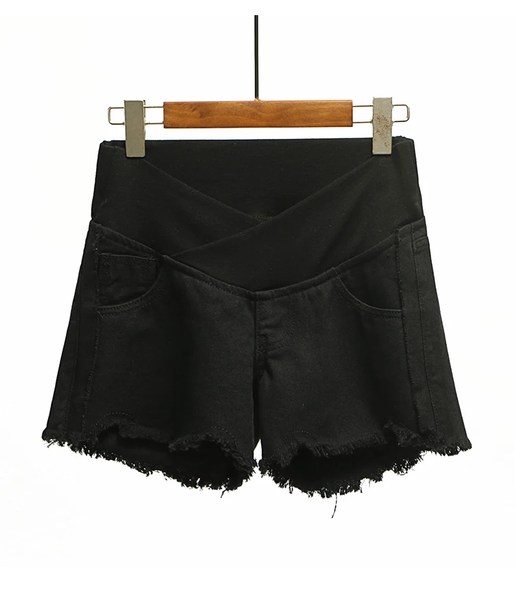 Черные/белые джинсы Fdfklak для беременных джинсовые шорты мам эластичная одежда