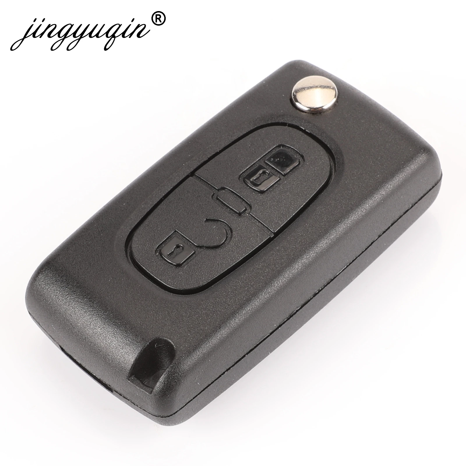 Jingyuqin 10 шт./лот VA2 пустой 2BTN дистанционный флип чехол для ключа CITROEN C2 C3 C4 C6 Berlingo Peugeot