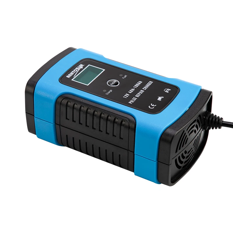 12V 6A для автомобилей и мотоциклов, Батарея Зарядное устройство все интеллигентая(ый) ремонт свинцово-кислотной аккумуляторной Зарядное устройство Универсальный Зарядное устройство полностью автоматический Зарядное устройство