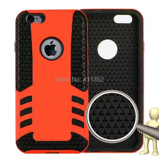 Rubber Armor Hybrid Best Impact Hard Case Cover For Apple iPhone 6 4.7'' + screen protector |