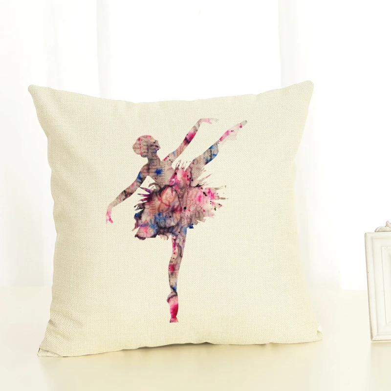 Новая серия акварельных подушек для дивана маленьких девочек комплекты из