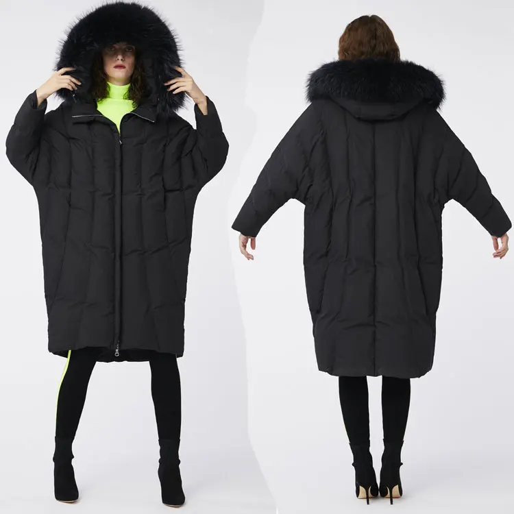 Оптовая продажа Всесезонная акция большой теплый пуховик с капюшоном из