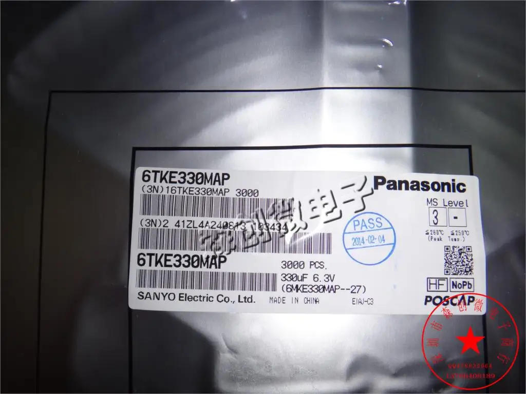 * 6 tpe330map tke330map 3 V 330 УФ типа D тонкий полимерный SMD Танталовый конденсатор|capacitor