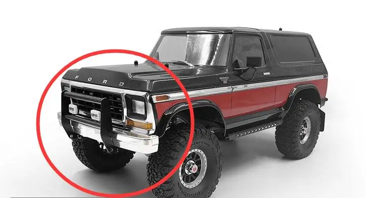 T4 TRX4 FORD Бронко металлический ковбойский бампер светодиодный Ной лампой фары для