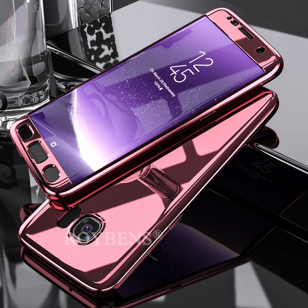 Роскошные Roybens зеркальный 360 ультра тонкий чехол для samsung Galaxy S9 Plus S8 S8Plus S7 Edge Note 8 |