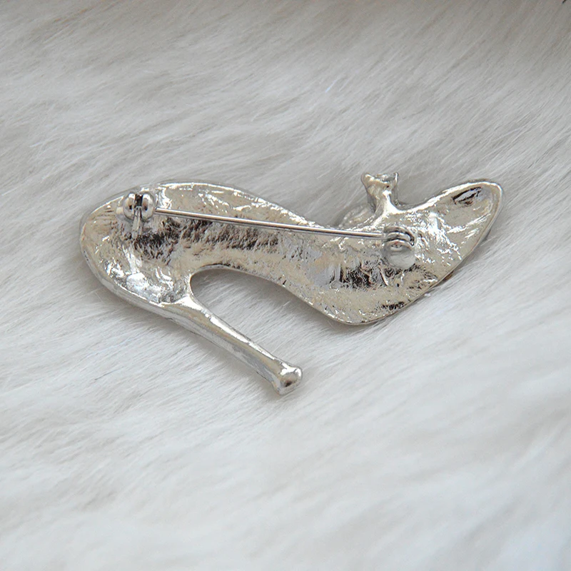 CAIZI/Новинка броши на высоком каблуке со стразами женские с кристаллами и эмалью