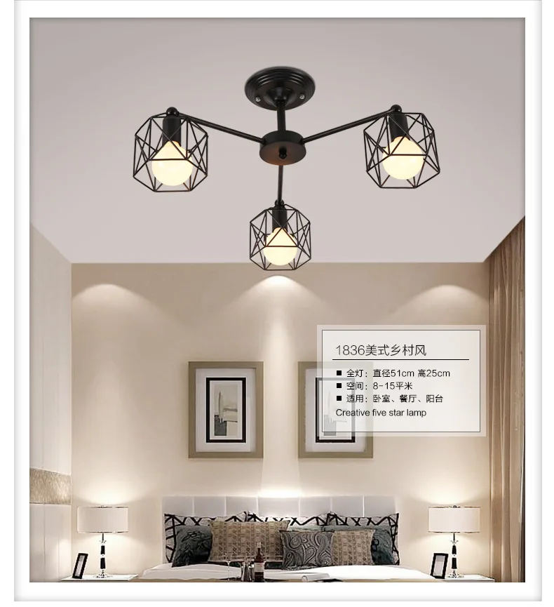 Подвесные светильники для гостиной в скандинавском стиле Современная железная