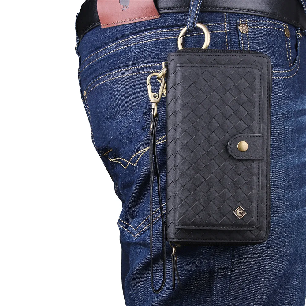 Чехол для телефона из искусственной кожи со съемной магнитной задней крышкой