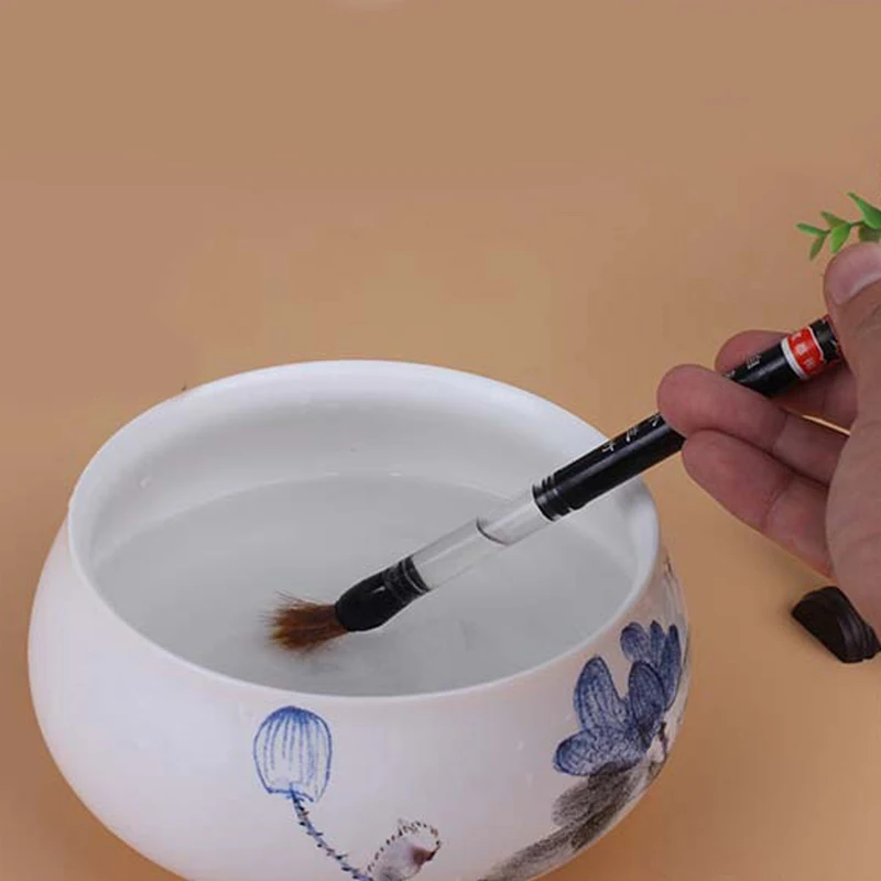 Поршневая водяная щетка Китайская японская каллиграфическая ручка Регулируемая поршневая кисть для письма